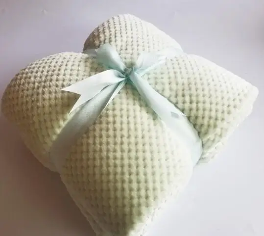 light green Ультрамягкое одеяло, фланелевое одеяло для дивана, для использования в офисе, детское одеяло, полотенце для путешествий, флисовая сетка, переносное одеяло для путешествий в автомобиле - Цвет: light green
