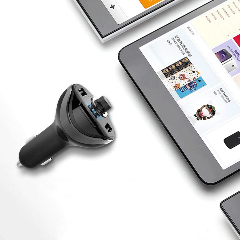 T20 Автомобильный Bluetooth MP3-плеер прикуриватель автомобильный двойной USB зарядное устройство fm-передатчик авто громкой связи