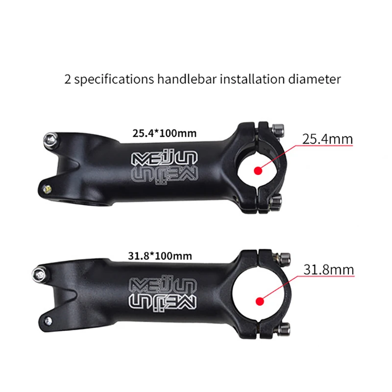 Mountain Road Bicycle Stem Ultralight Stem 25.4/31.8mm Handlebar 