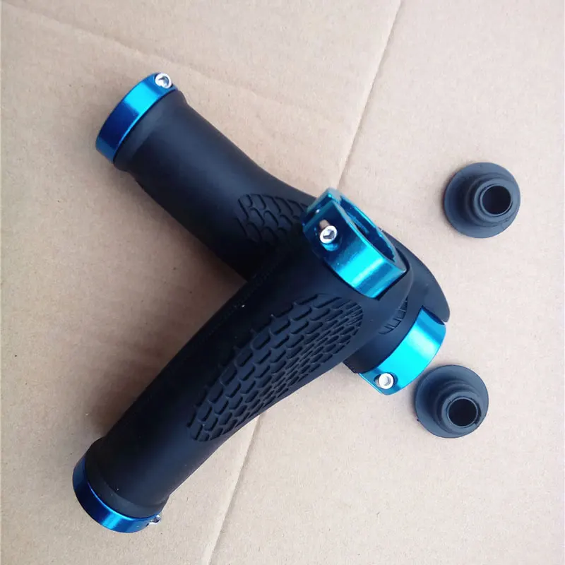 1 пара руля велосипеда рукоятка Крышка Анти-Скользящий замок на алюминиевый сплав резиновый горный велосипед ручка бар Запчасти Аксессуары для велоспорта