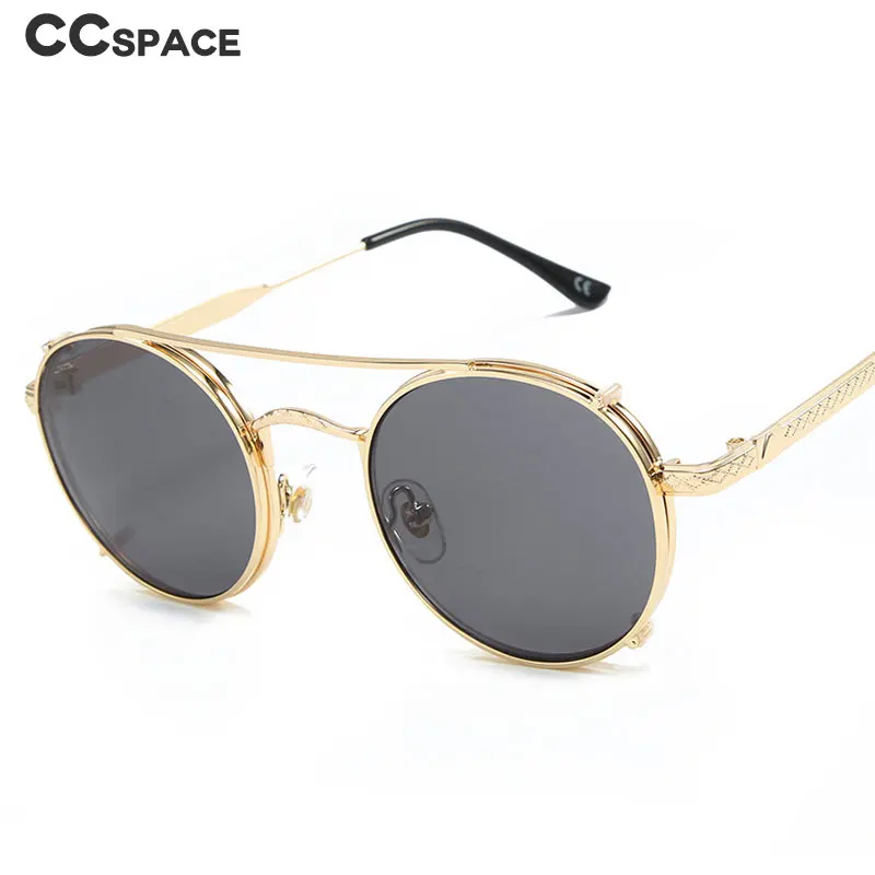 46165 пара панк Круглые Солнцезащитные очки для мужчин и женщин Мода UV400|Женские