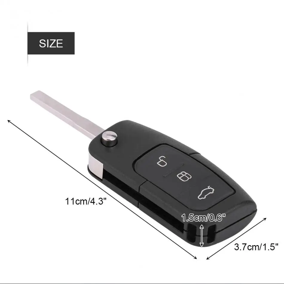 3 кнопки дистанционного брелока 433 МГц с чипом 4D63 для Ford Focus C Max S Max Galaxy Mondeo автомобильные аксессуары
