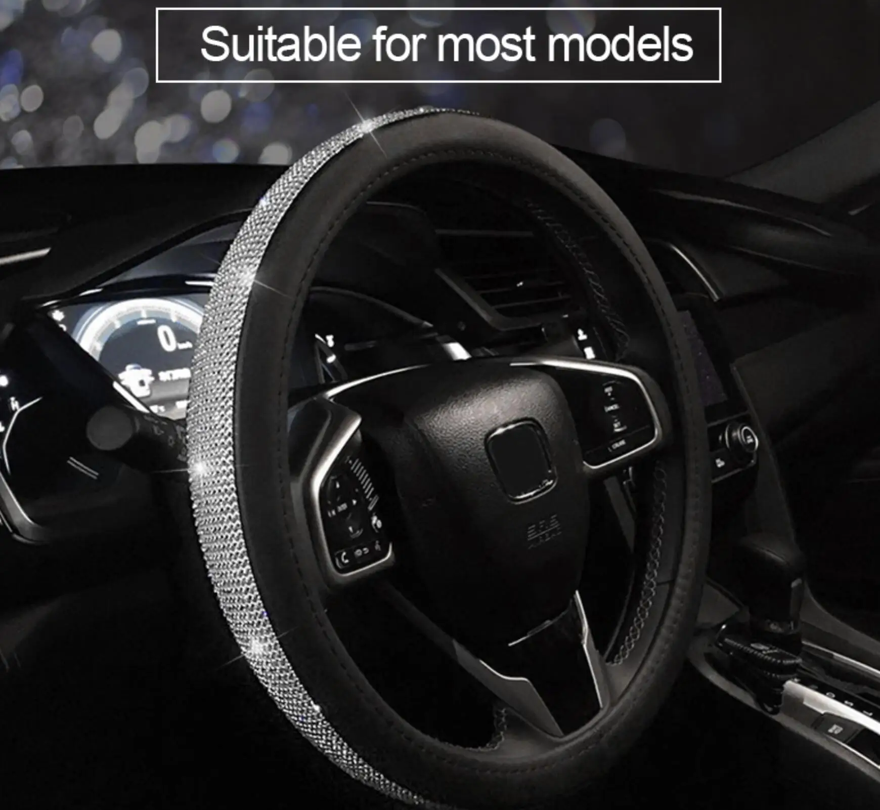 Блестящий чехол для руля Стразы бриллиант Volkswagen VW Golf 5 6 7 JETTA PASSAT B5 B6 B7 B8 MK4 MK5 MK6