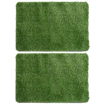 

2pcs Artificial Grass Lawn Lifelike Plastic Garden Grass Fairy Grass Carpet Artificial DIY Grass Garden Decor