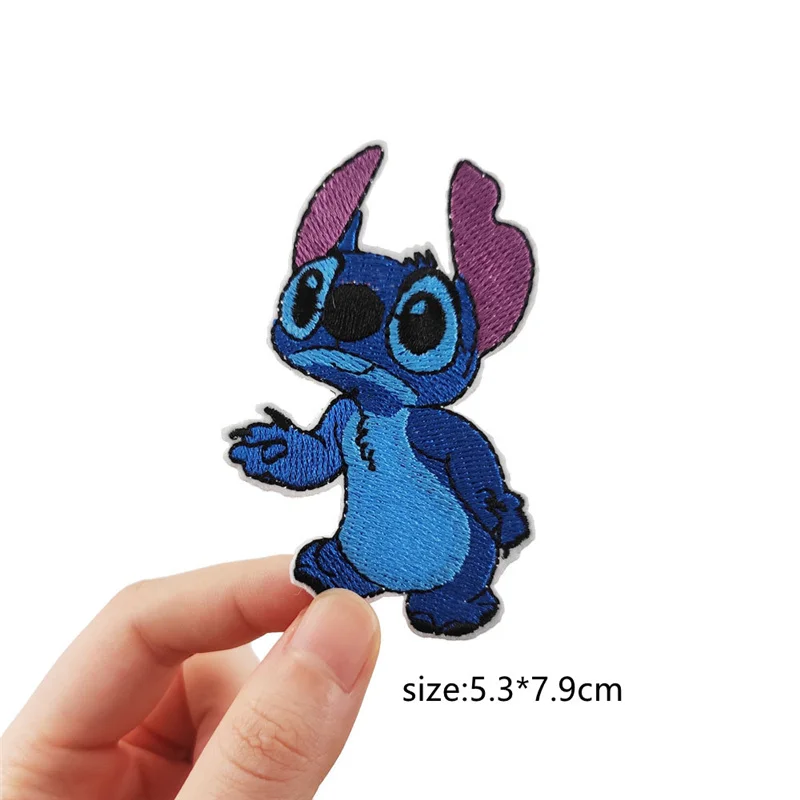 Cartoon Cute Anime Stitch Iron on Patches for Clothing T-shirt bag shose  Stitch Patch Garment stickers embroidery cloth sticker