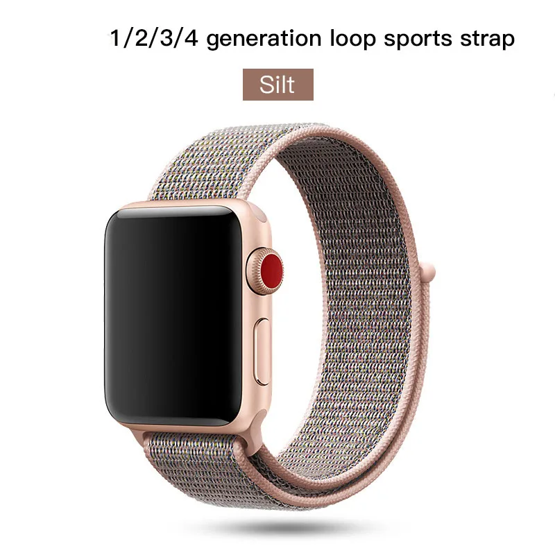 Sport Loop For Apple Watch Band Strap Apple Watch 4 Band 44mm 40mm Band 42mm 38mm Nylon Bracelet Watchband Series 3 2 1 4 - Цвет: silt