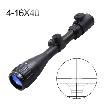 preço 4-16x40 Aoeg óptica Riflescope Vermelho & Verde Ponto Iluminado Vista Rifle Scope Sniper Engrenagem Para Caça Scope Airsoft Rifle