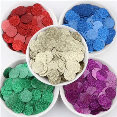 mix 20g Flat Round Sequins Loose Paillettes 20mm Sewing Cloth Wedding Home Decoration Sequin For Crafts Lentejuelas Costura 20g - Цвет: mix 20g