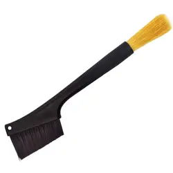 Dual Purpose Coffee Grinder Cleaning Brush - Espresso Machine Cleaner Tool (Black)