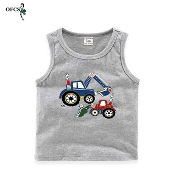 

Children Cartoon Cotton Vest New Summer Children Clothes Baby Boys Sleeveless Shirt Printing Children Vest 18m-12 Years Old