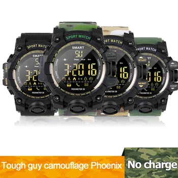

Men Smart Watch 50m IP67 Waterproof Sports Round Luminous Dial Wristwatch for Outdoor Sporting Exercise Decoration