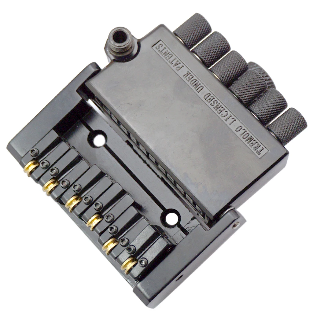 Черный Безголовый сменный фиксатор для электрогитары Saddle Bridge Tremolo 3,12x3,42 дюймов