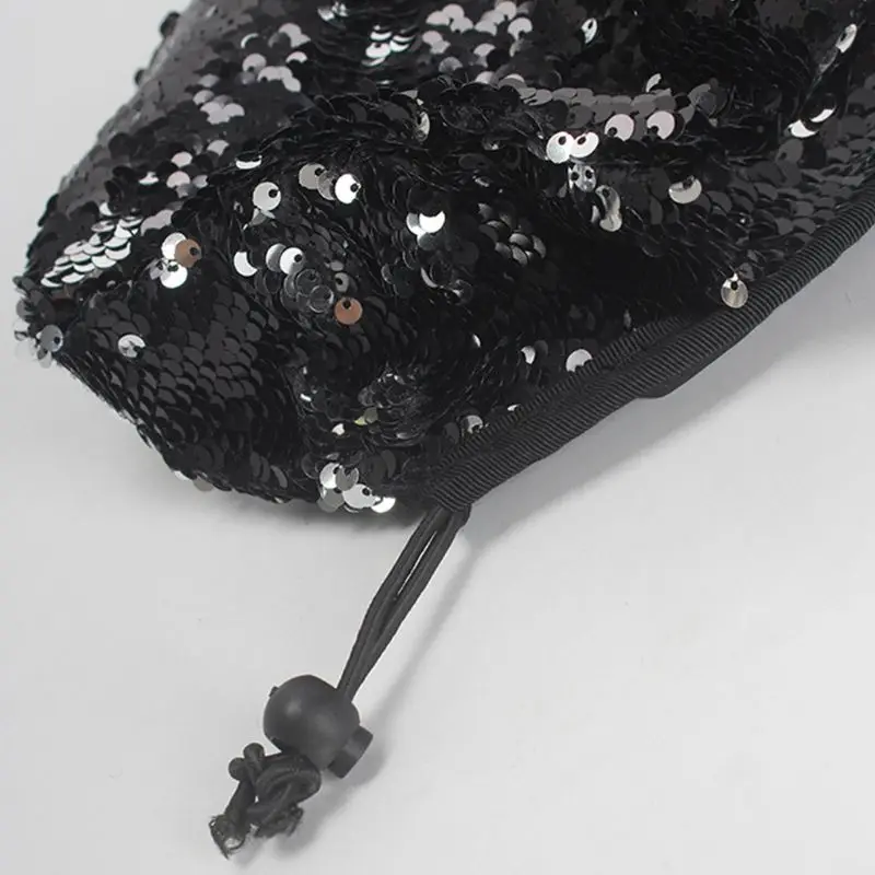 KLV Bling Sequine Очаровательная леди Beanie BERET Женский Регулируемый головной убор танцы Tam cap