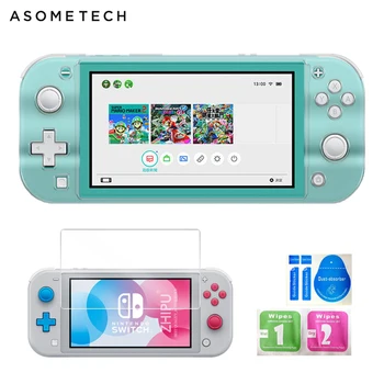 

Hard PC Crystal Case For Nintend Switch Lite Transparent Clear Cover Case For Nintendo Switch Mini Screen Tempered Glass Film NS