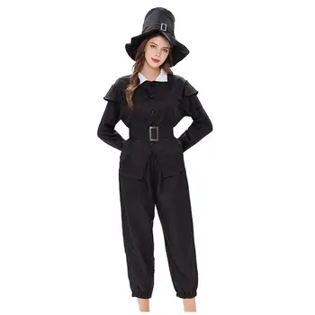 

Adults Men Women Halloween Magic Witch Black Party Costume Cosplay Suit Loose Plus Size Comfortable Women's Clothing