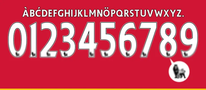 Fa League Nameset настроить EPL имя номер DIY печать футбольная нашивка значок