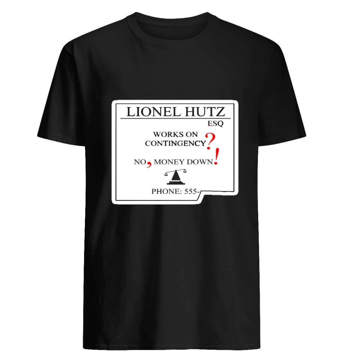 Lionel Hutz Business Card The Simpsons 5 Unisex men women t shirt|T-Shirts|  - AliExpress