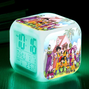 

Promotion Goku Led Clock Anime Figurines Dragon Ball Z Alarm Clock LED Colorful Flash Touch Light Toy For Kids Boy Birthday Gift