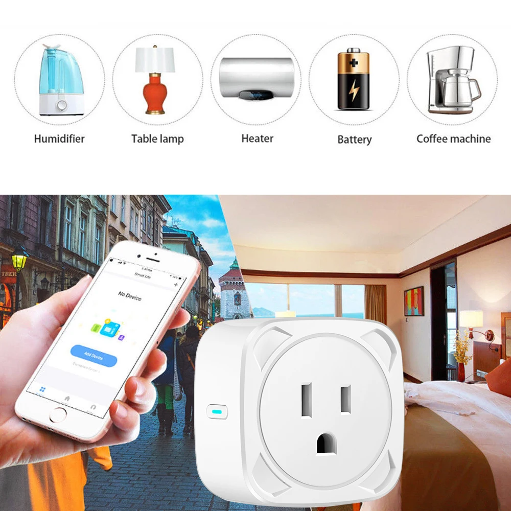 Беспроводной умный Wifi Разъем Tuya Smart Life APP США Великобритания ЕС ZA вилка голосовой пульт дистанционного управления таймер работа с Alexa Google Home IFTTT