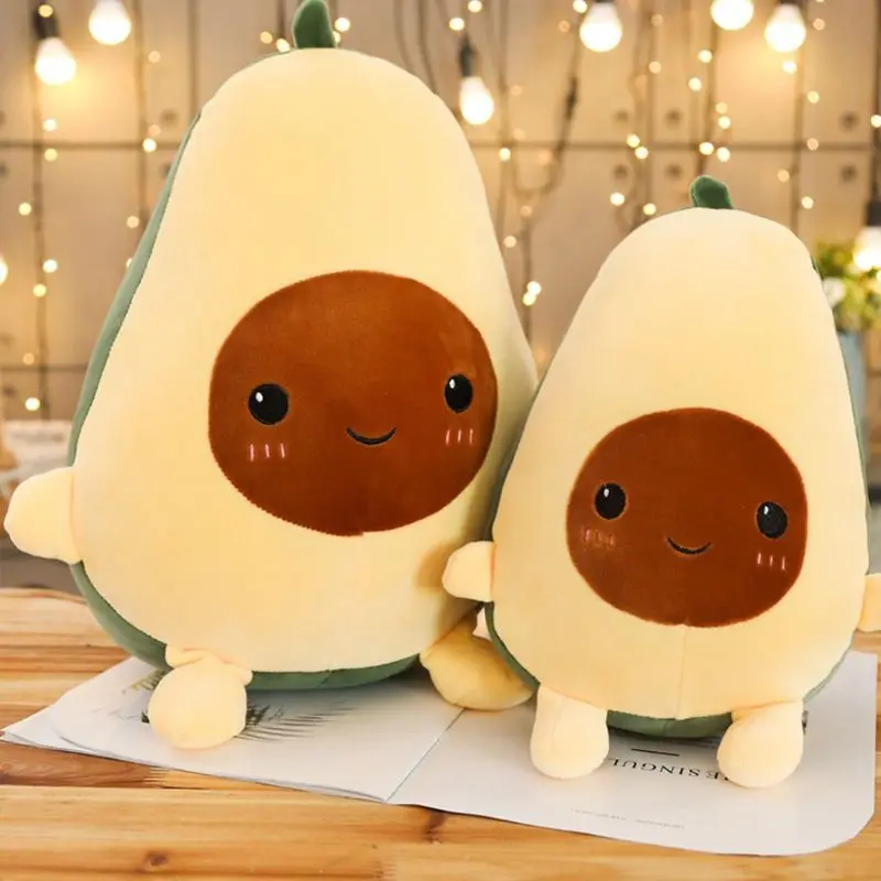 Моделирование Kawaii милый авокадо мягкая плюшевая игрушка кукла мультфильм фрукты обобобнимающие подушки для дивана спальни детей Рождественский подарок