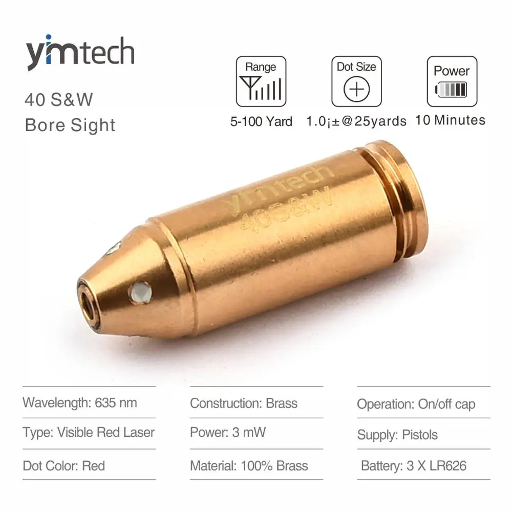 Лазерный патронный патрон 40S & W лидер продаж лазерный с красной точкой|cartridge gun|gun