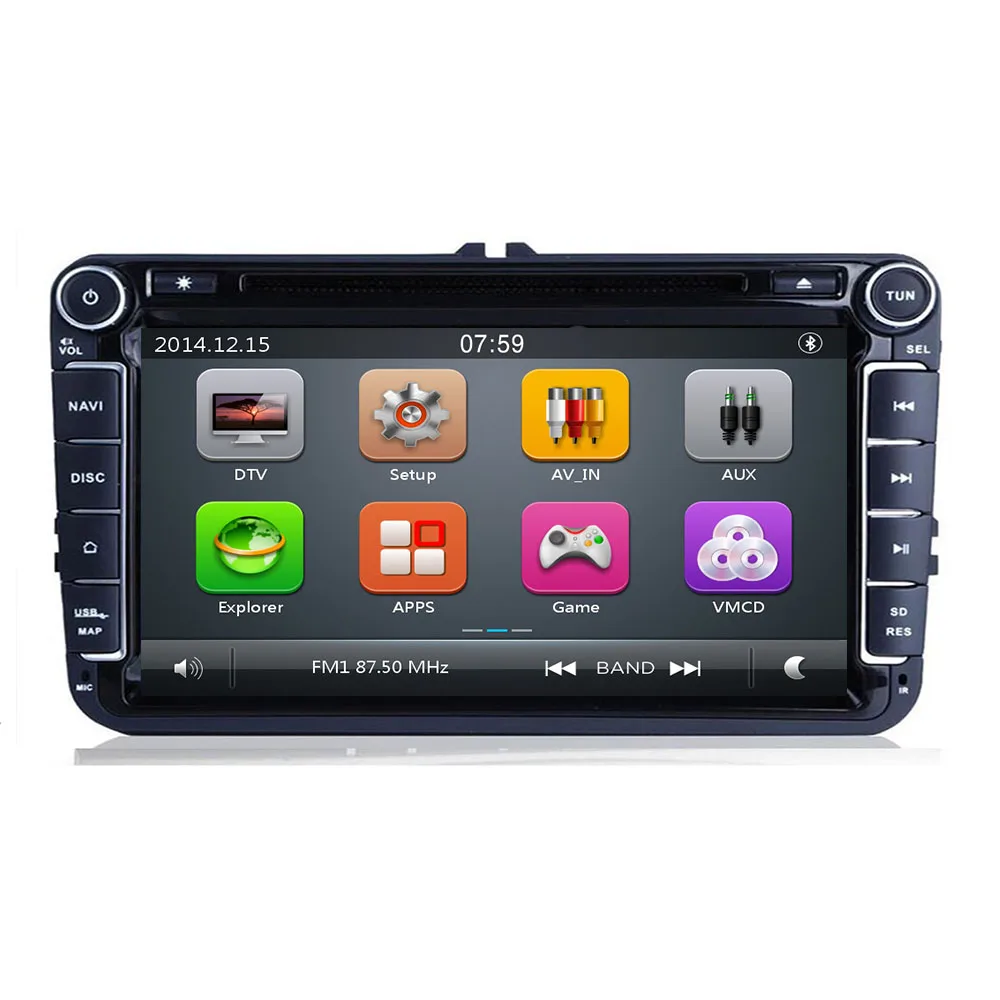 Clearance In Stock 8 inch Touch Screen 2din Car DVD FOR VW Golf Polo Jetta Passat Tiguan with 3G GPS Bluetooth Radio USB SD Steering wheel 2