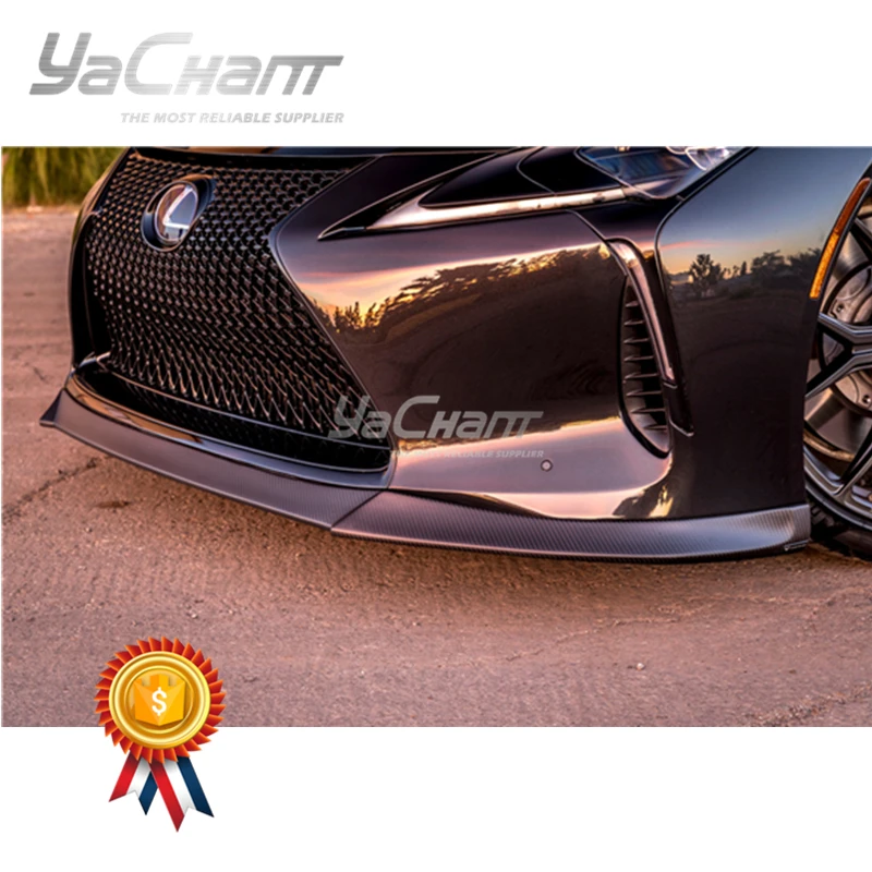 

Разветвитель переднего бампера из углеродного волокна подходит для 2017-2018 LC500 LC500H VRS V-LC Style Front Down Lip