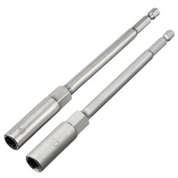 

uxcell 1Pcs 1/4" Quick Change Shank Cr-V 8/10/12/13/14/17/19mm Non-Magnetic Hex Nut Setter, 4"/6" Length