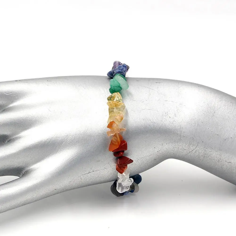 Feng Shui bracelets Crystal Bracelet Stretch Strand Healing Chakra Chips Quartz Crushed Women Q5G4 | Украшения и аксессуары