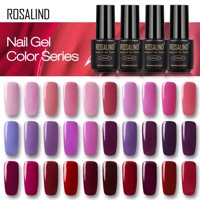  ROSALIND Gel Nail Polish All For Manicure Hybrid Varnishes Gel Polish Base Top Coat Lacquer Soak Of