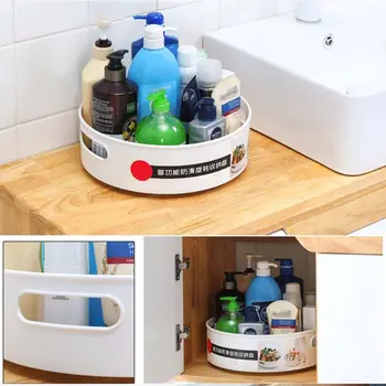 

Multifunctional Non Slip Rotating Condiment Storage Rack Tray Seasoning Cosmetic