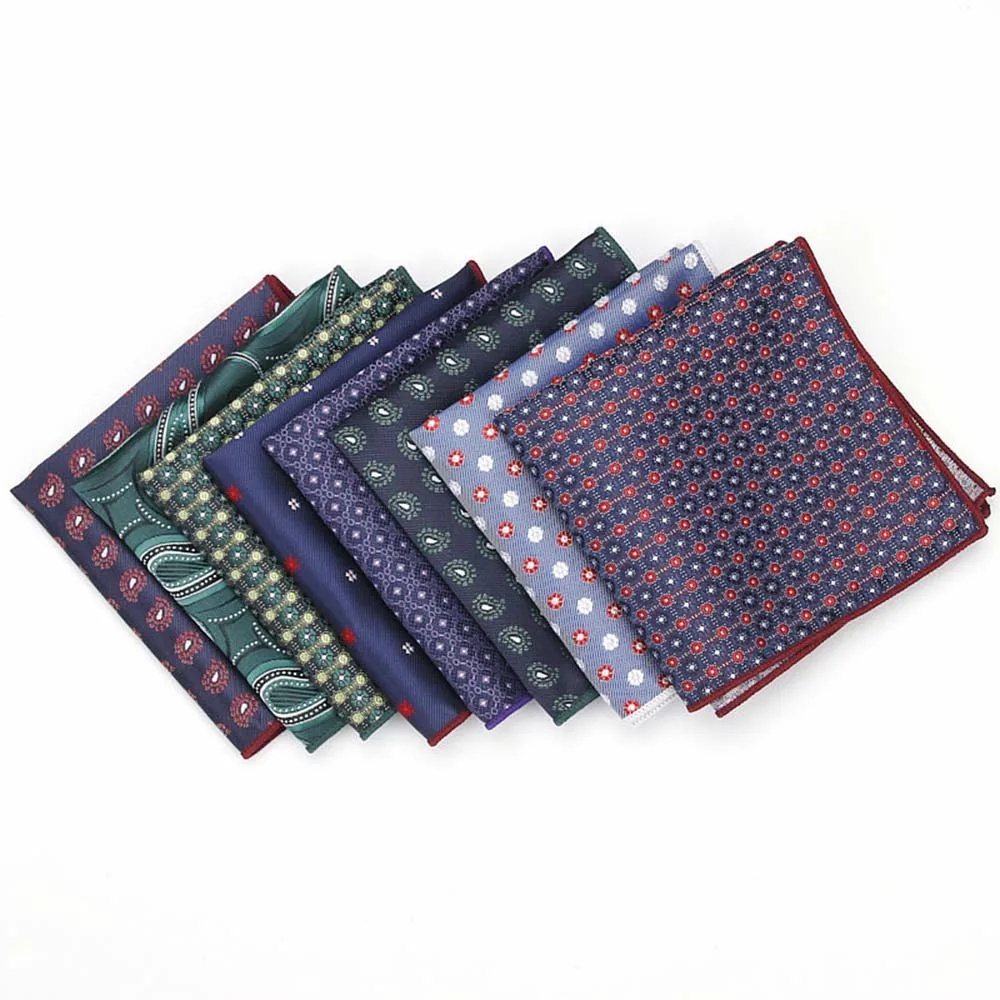 HUISHI Men's Pocket Square Polka Dot Handkerchief Dots Hanky Suits Pocket Square With High Bind Off