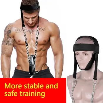 

50Cm Neck Trainer Resilient Trainer Weight Lifting Strength Neck Muscles Builder Adjustable Belt D Shackle Equipment Head Harnes