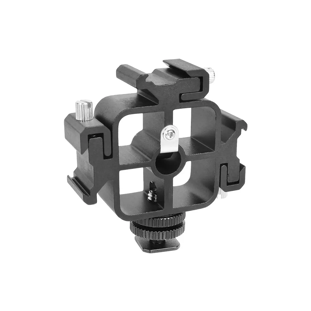 

HDRiG Triple Cold Shoe Mount Flash Bracket For for Speedlight Led Lights LED Monitors Microphones