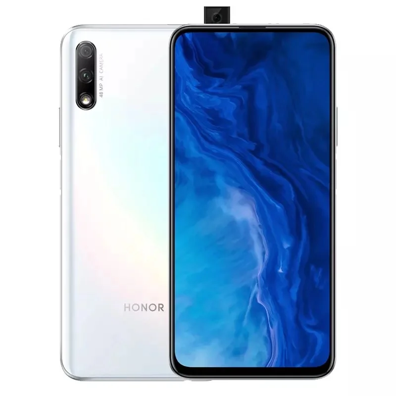 White Honor 9X Global rom, 4 ГБ, 64 ГБ, 128 ГБ, 48 МП, две камеры, GPU Kirin 810, четыре ядра, 6,59 дюймов, FHD, полный экран, мобильный телефон, смартфон - Цвет: White