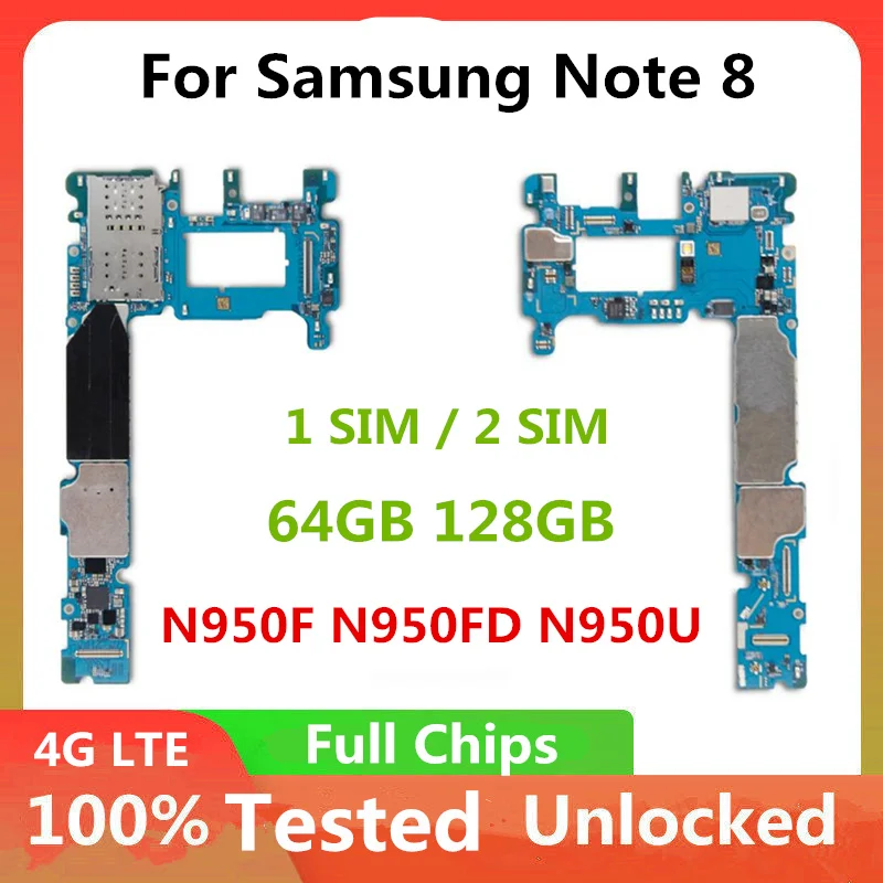 Материнская плата для Samsung Galaxy Note 8 N950F N950FD N950U оригинальная разблокированная