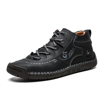 

Men Shoes 2019 Fashion High Quality Casual Shoes Design Men's Leather Casual Shoes Autumn Leisure Footwear big size 39-48