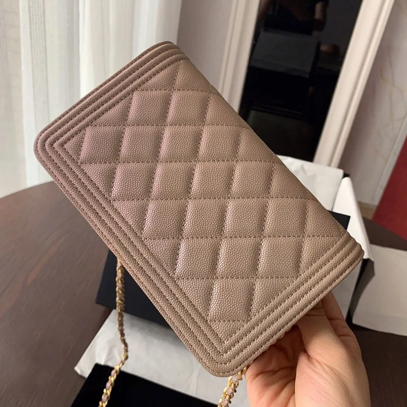 

2019 new Iridescent caviar bag women luxury handbags designer purse top quality crossbody bags woc flap mini chain shoulder bags