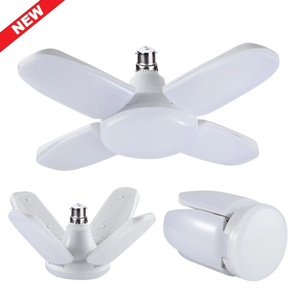 

Super Bright warehouse Garage Lamp 60W 6000LM Deformable workshop Light Adjustable LED Fan Ceiling Lamp Industrial Light