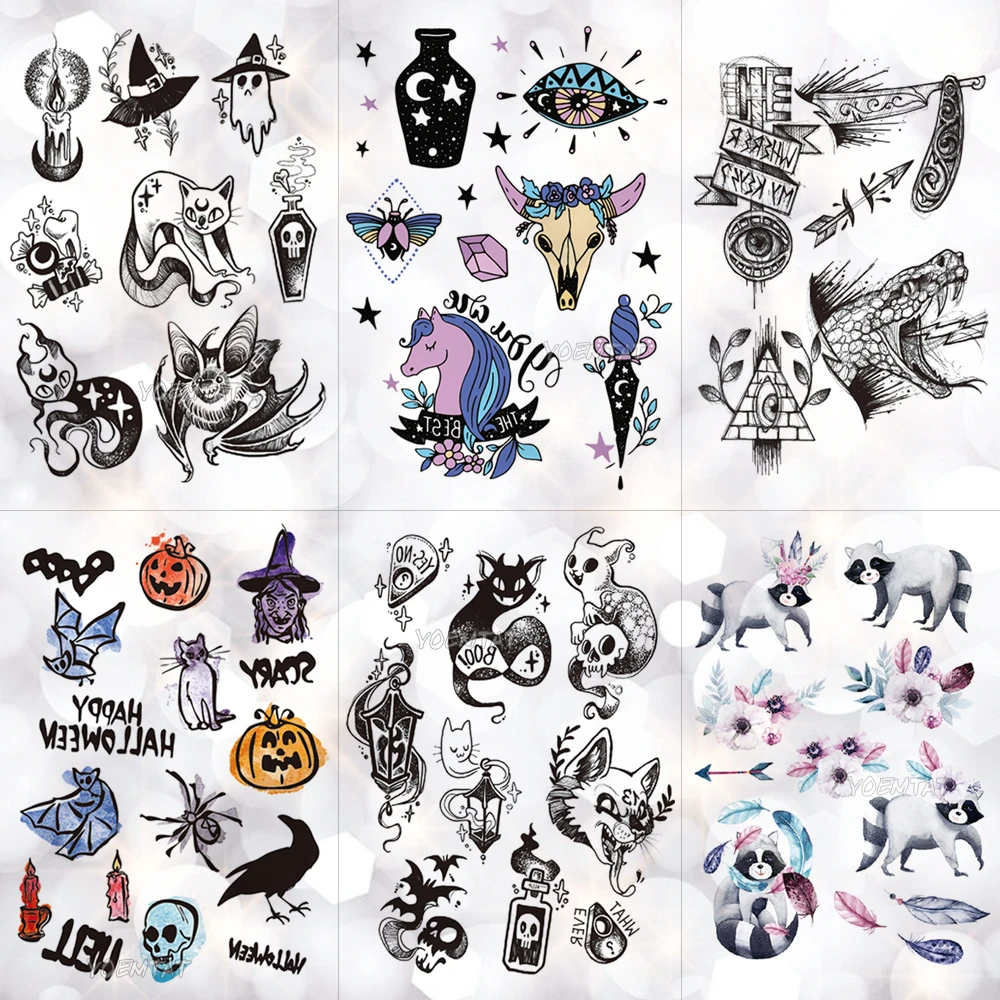 Vintage Halloween Tattoo Flash 2022