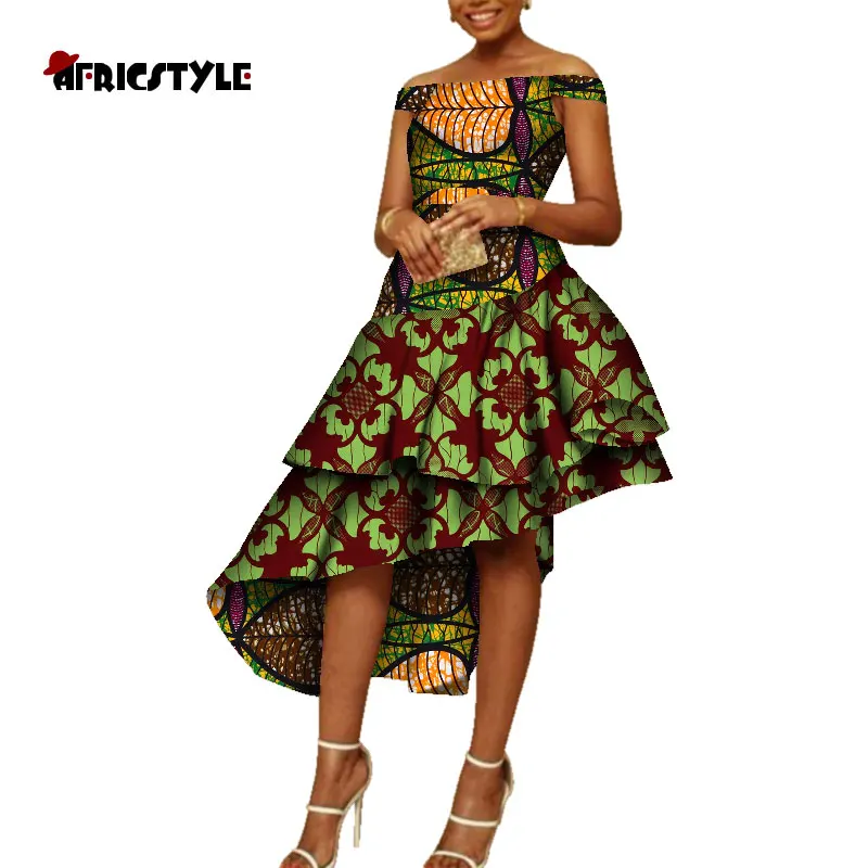 Новое Женское платье без рукавов в африканском стиле, платья Анкары, Коктейльные Вечерние платья WY5327 - Цвет: 6