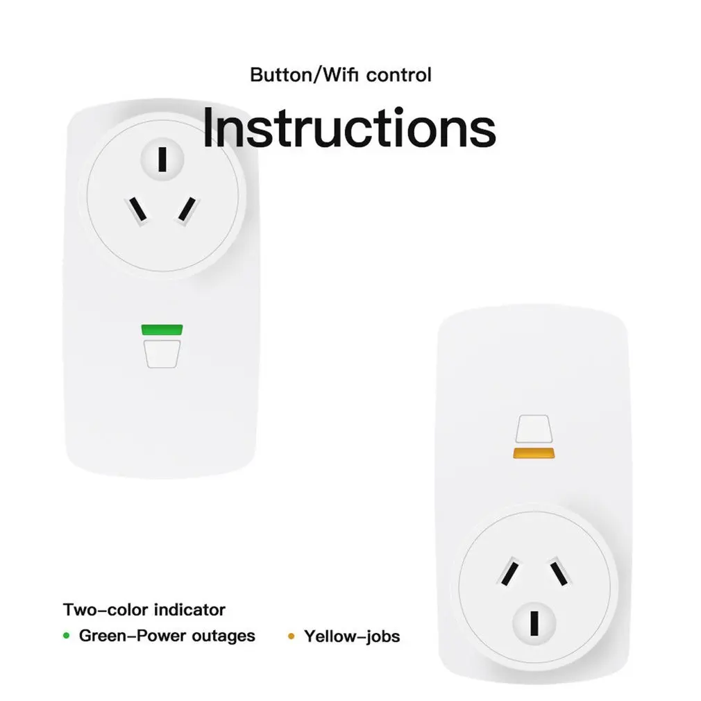 Smart Plug 10A/16A Wifi Wireless Smart Power Monitor EU AU UK US Plug Socket Outlet Switch For ECHO For ALEXA For GOOGLE Socket
