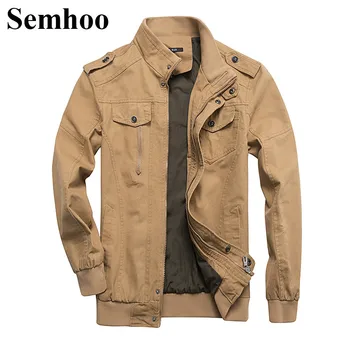 

2019 Spring And Autumn Men's Uniform Jacket Casual Zipper Cotton Warm Stand Collar Free Ironing Jacket M---6XL