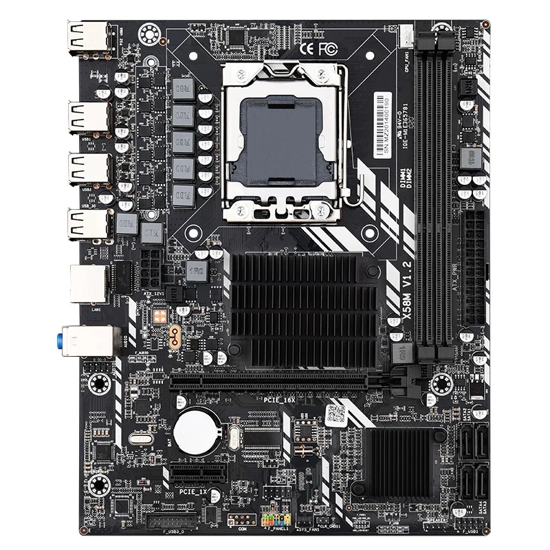 X58 LGa 1366 M-ATX Motherboard Dual Channel DDR3 32G RAM PCI-E 16X USB 2.0 SATa Mainboard for Series CPU | Компьютеры и офис