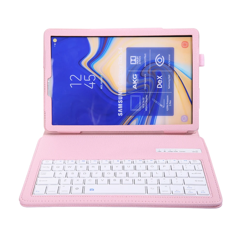 Кожаный флип-чехол с Litchi рисунком для samsung Galaxy Tab S4, 10,5 дюймов, SM-T830, SM-T835 чехол, беспроводной чехол с Bluetooth клавиатурой