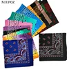 New Design Fashion Hip Hop Cotton Bandana Square Cashew Scarf Headband Tie Dye Black Red Paisley Gifts For Women/Men/Boys/Girls ► Photo 1/6