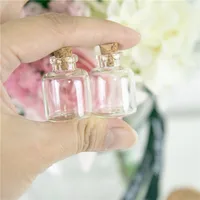 24PC Mini Transparent Glass Cork Bottles Crafts Vials Clear Glass Empty Wishing Bottles 4ml 10ml 100ml Jars Containers Diy Vials 2