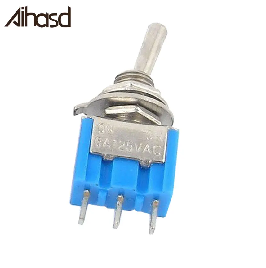 Новый однополюсный мини-тумблер MTS-102 6A 125V 3A 250V | Электронные компоненты и