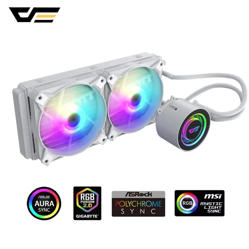 

darkFlash CPU Water Cooling RGB Fan AURA SYNC Water Cooler Radiator integrated Liquid Cooling for AM4 LGA 2066/2011/115x
