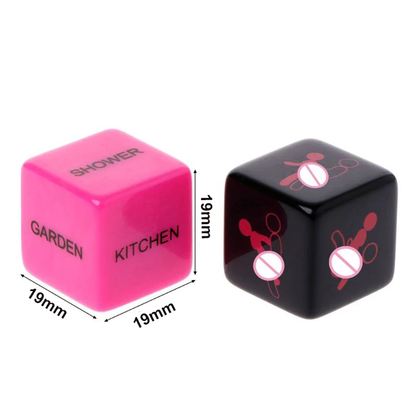 Sex Dice for Adult Couples 6 Sided Acrylic Cube Erotic Dice Positions Love Game Flirting Toy 2Pcs